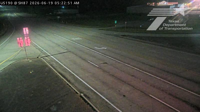 Live snapshot from BMT - SH-87 @ US-190 - Newton - EB Traffic