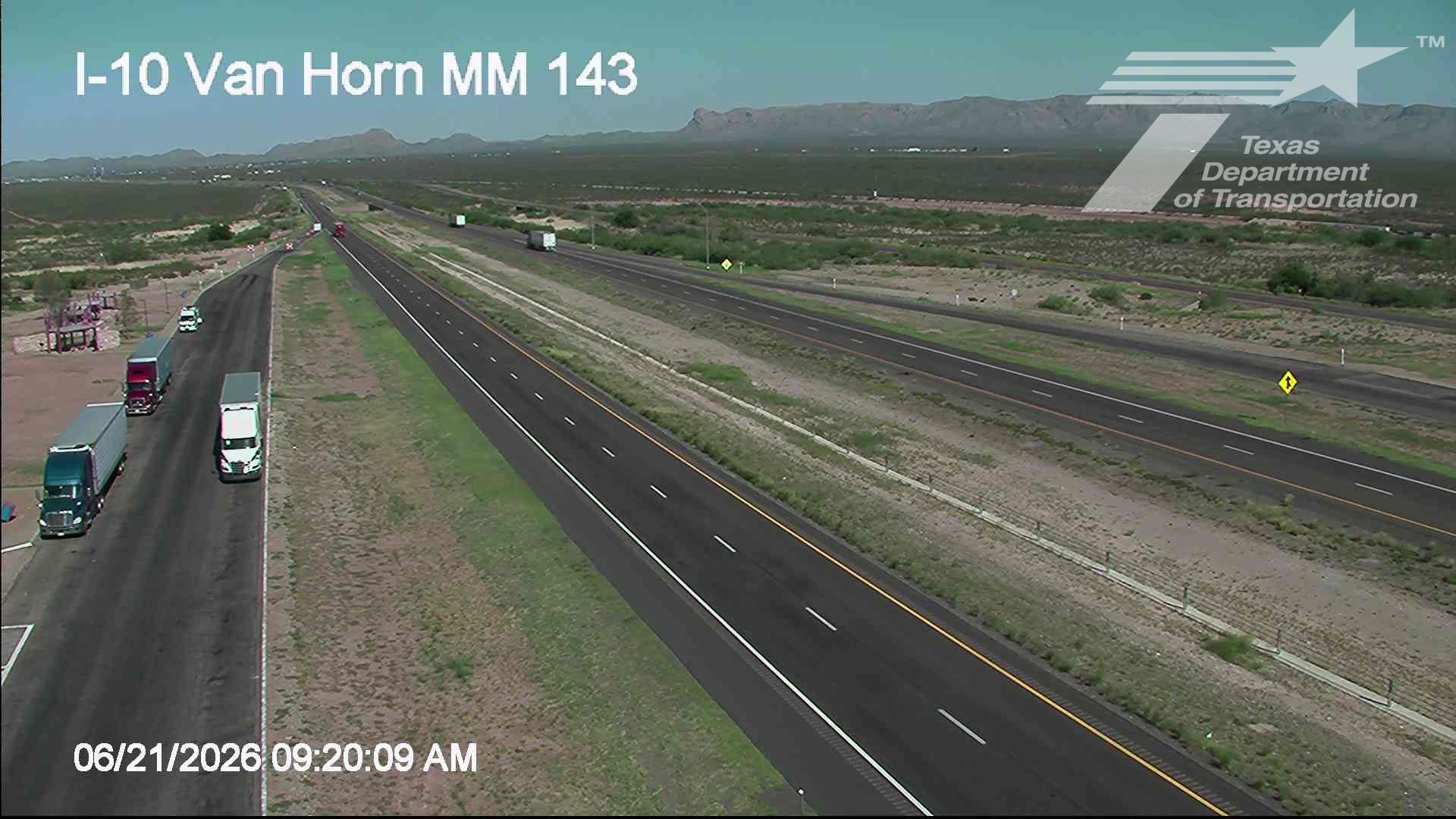 Live snapshot from I-10 @ Van Horn MM143