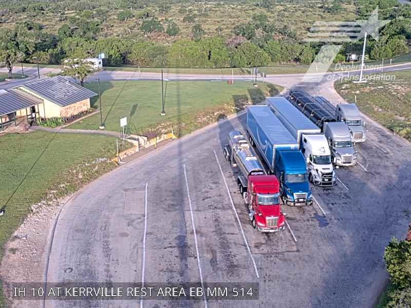 Live snapshot from IH 10 at Kerrville Rest Area EB (MM 514)