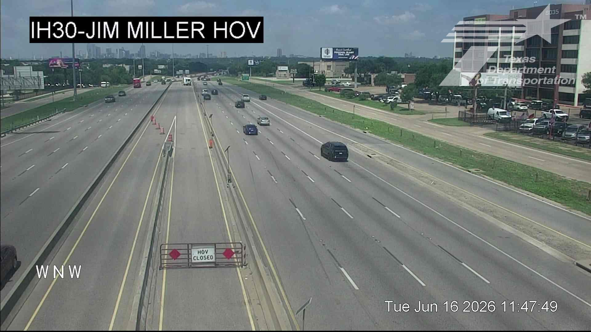 Live snapshot from IH30 @ Jim Miller HOV