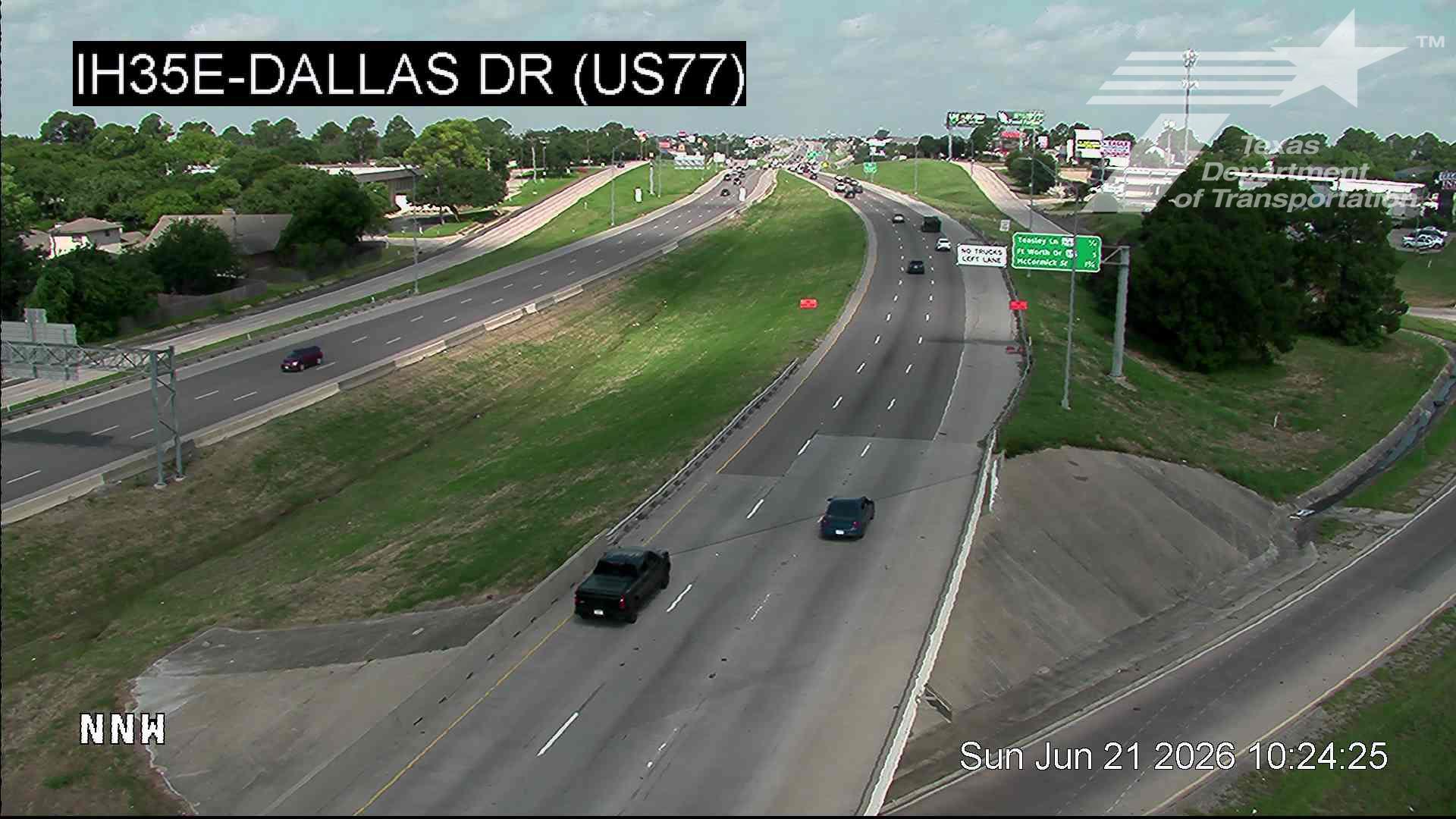Live snapshot from IH35E @ Dallas Dr (US77)