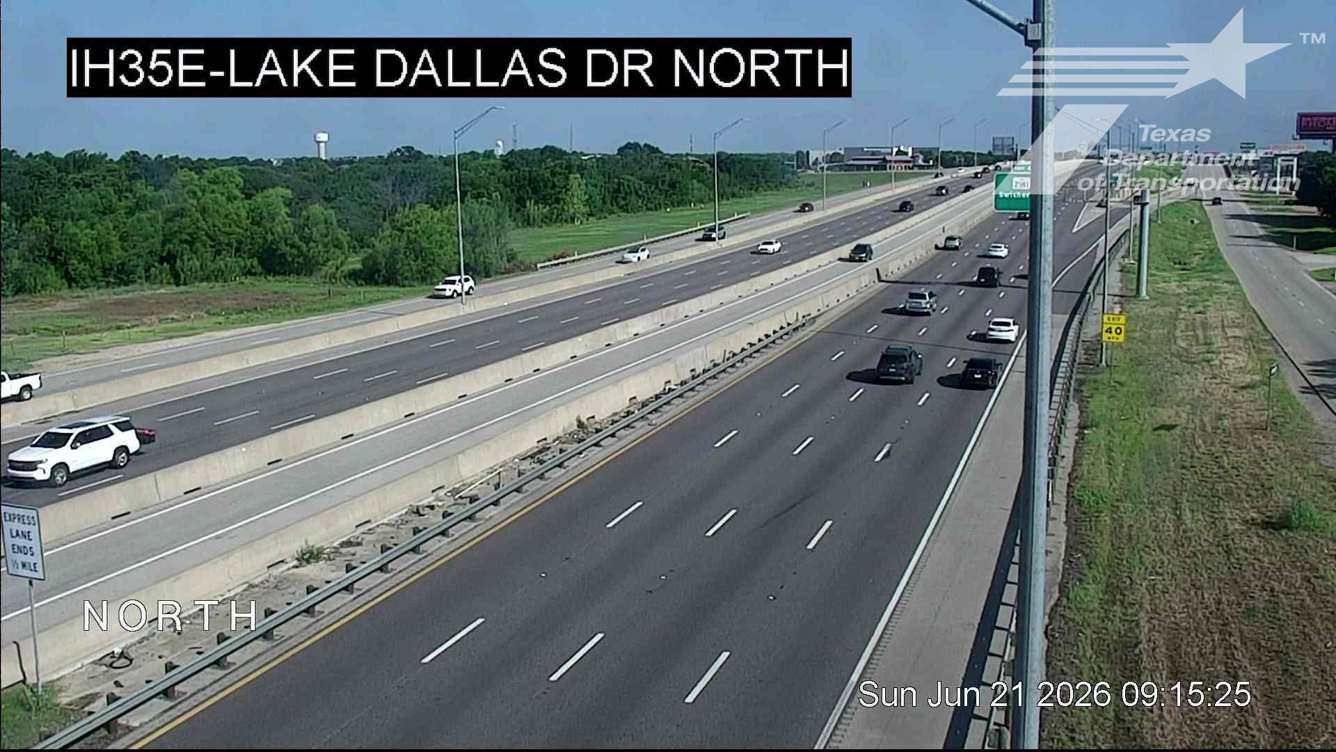 Live snapshot from IH35E @ Lake Dallas Dr North