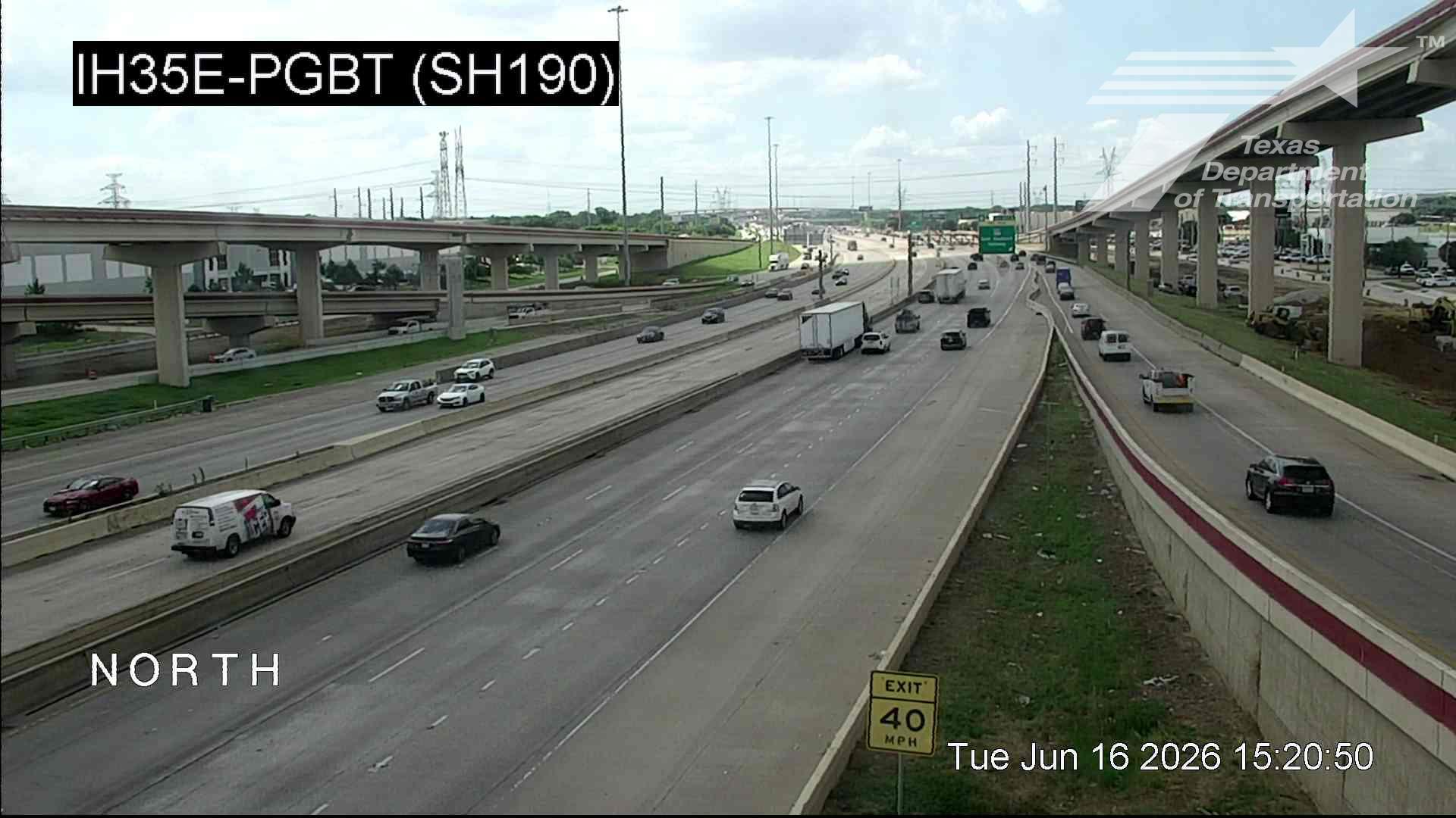 Live snapshot from IH35E @ PGBT (SH190)