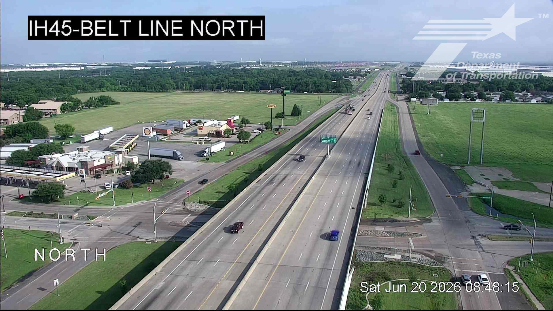 Live snapshot from IH45 @ Belt Line North