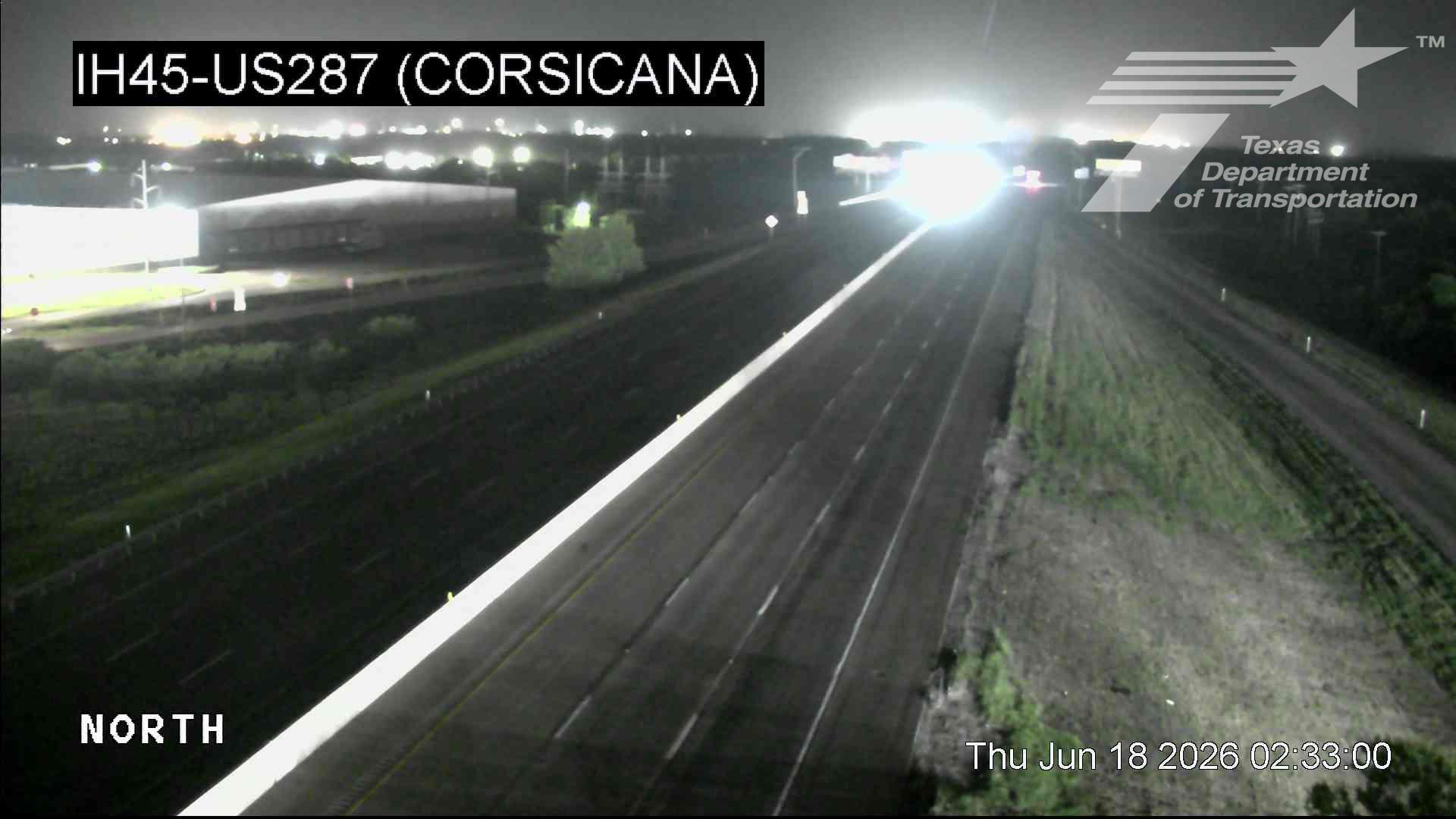 Live snapshot from IH45 @ US287 (Corsicana)