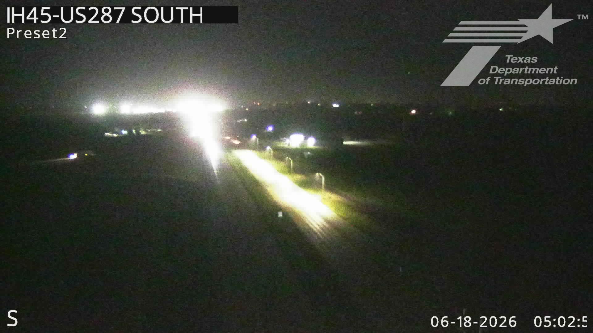 Live snapshot from IH45 @ US287 South (Ennis)