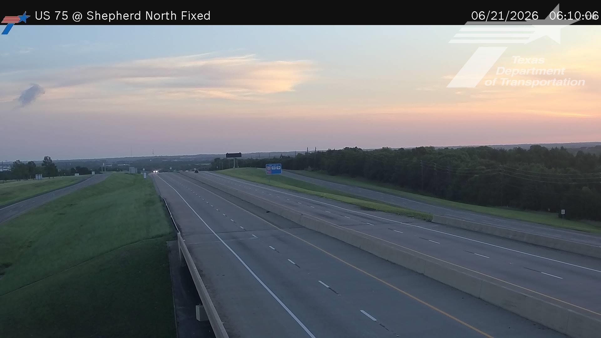 Live snapshot from US 75 at Shepherd North Fixed