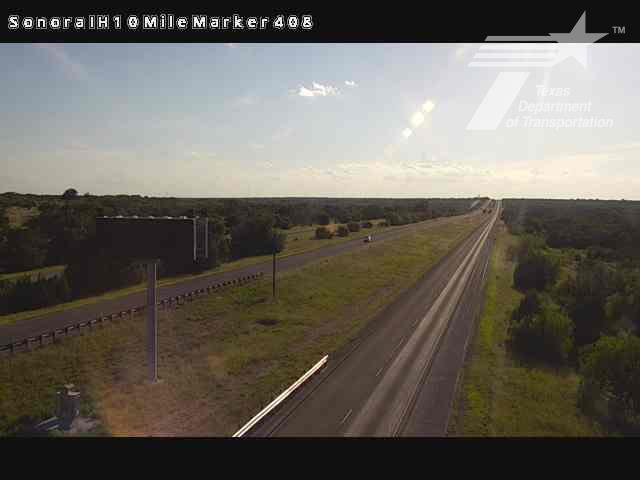 Live snapshot from SJT IH 10 at Sonora - East (MM 408)