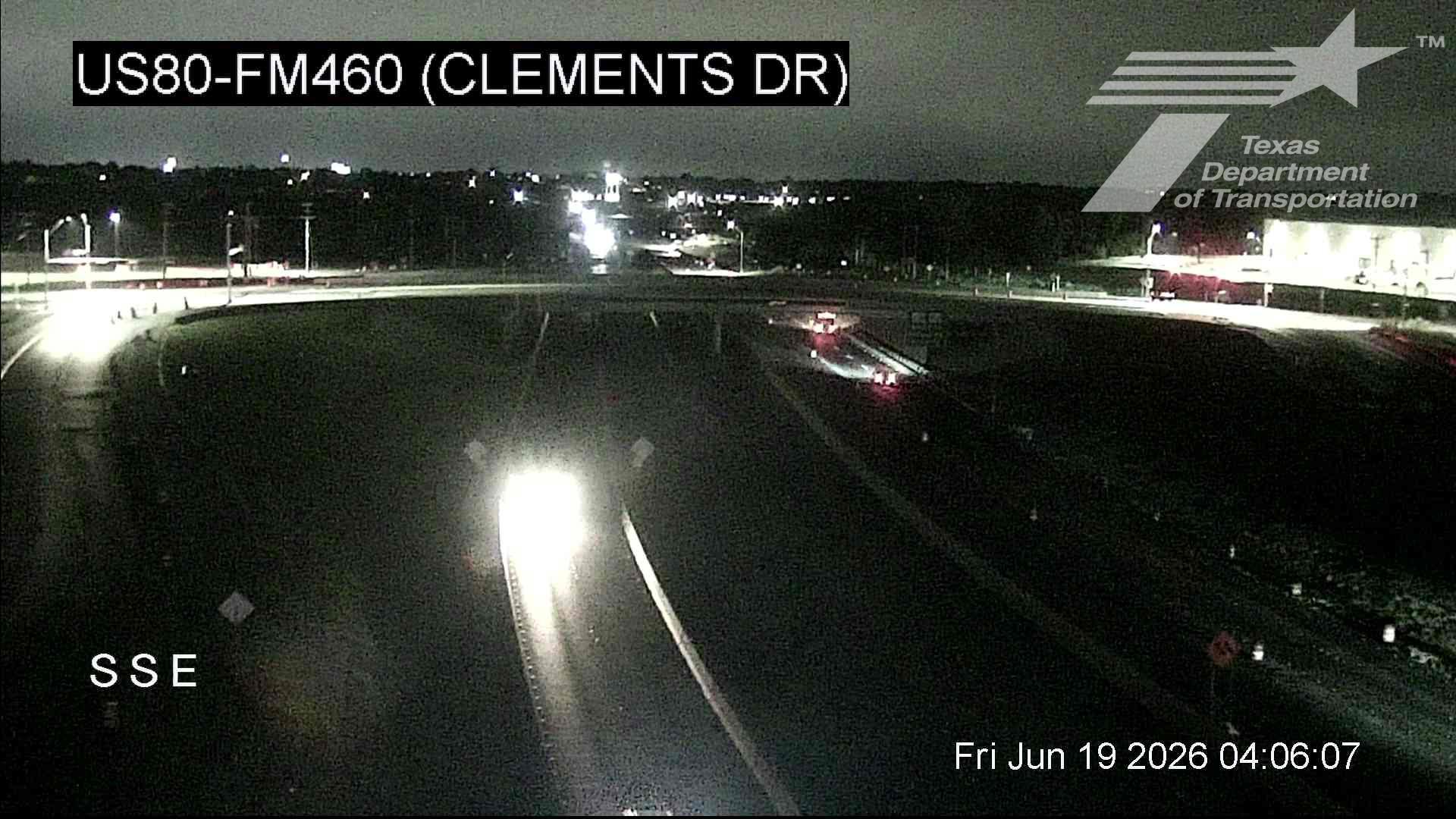 Live snapshot from US80 @ FM460 (Clements Dr) (3 Trees)